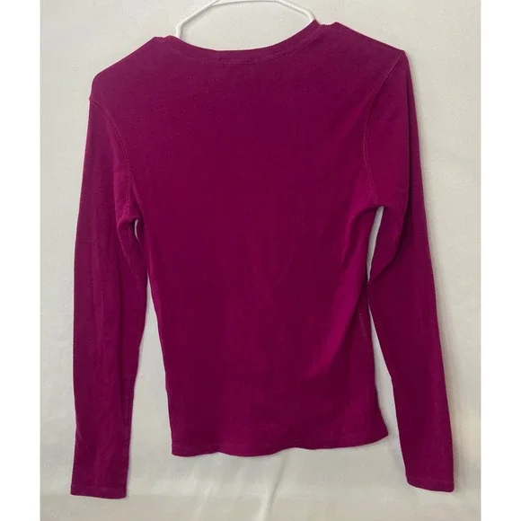 Ralph Lauren Sport Magenta Long Sleeve Crew Neck T Shirt Pony Logo Size M - Picture 2 of 12